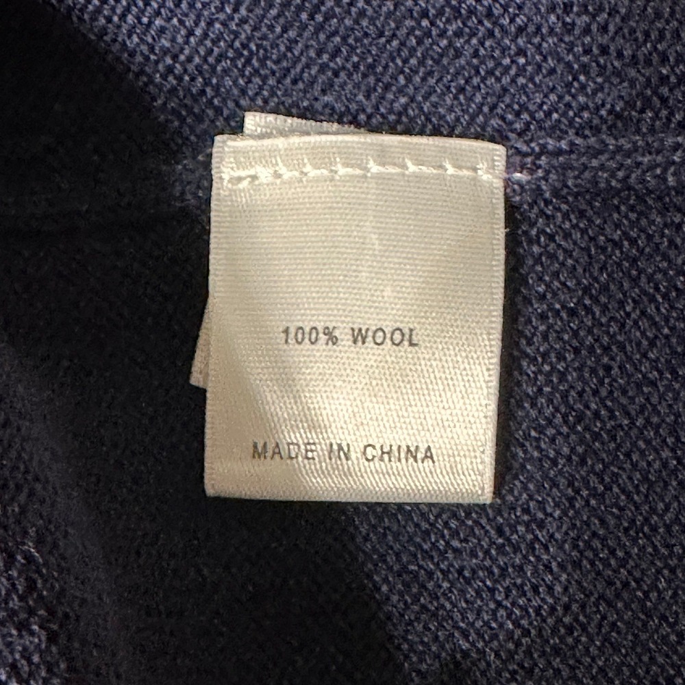St. John NWT SZXL‎ Zip Front Cardigan Navy Blue Floral Intarsia Mock Neck Wool - Picture 11 of 15